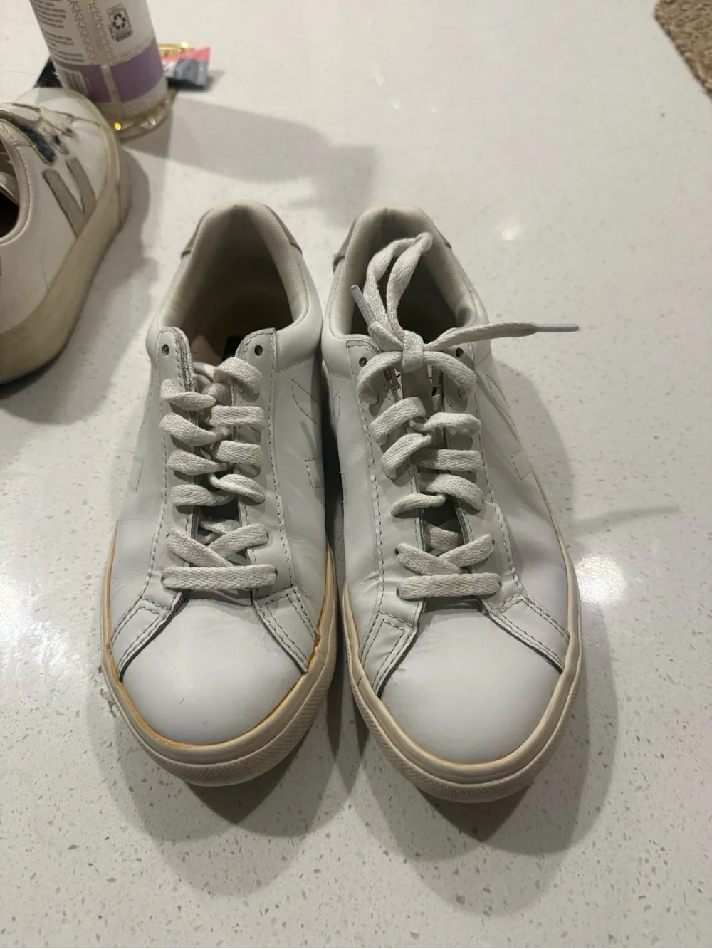Veja Women's White Leather Low-Top Sneakers